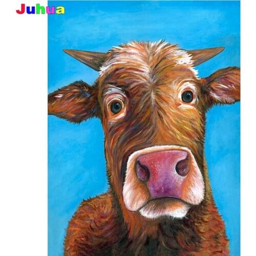 Cow picture 5d diy Diamond Painting Full Drill animal bull Diamond Embroidery Mosaic art home decor drop shipping