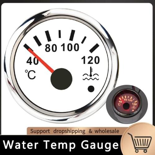 40-120 Degree Water Temperature Gauge With Engine Temperature Alarm Water Temp Sensor Fit For Car Boat Marine 9-32V