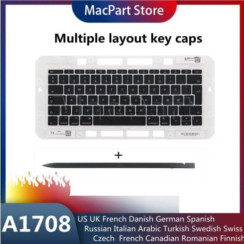Keyboard keycap for Macbook Pro Retina 13.3 laptop A1708 keycaps Multiple text layout Brand New 2016 2017