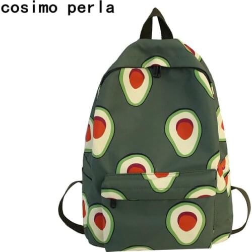 Fresh Avocado Green Canvas Backpacks for Women 2020 Big Bookbag for School Teenager Girl Laptop Backpack Female Mujer Mochilas
