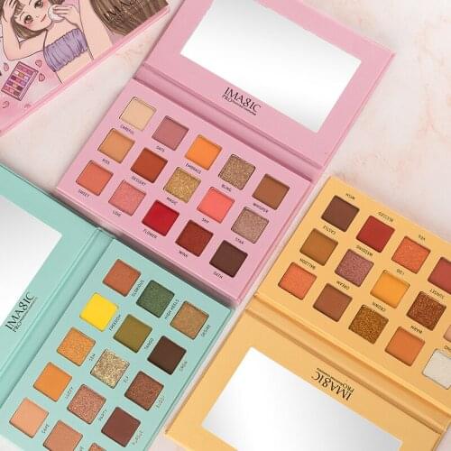 IMAGIC New 15 Colors Matte Charming Glitter Matte Eyeshadow Palette Shimmer Pigmented Eye Shadow Official Product