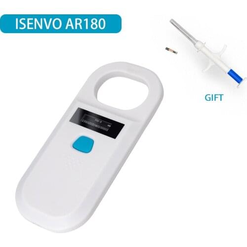 ISENVO Pet Scanner AR180 134.2kHz FDX-B Animal Pet Id Reader Chip Transponder RFID Handheld Microchip Scanner for Dog Cats Horse