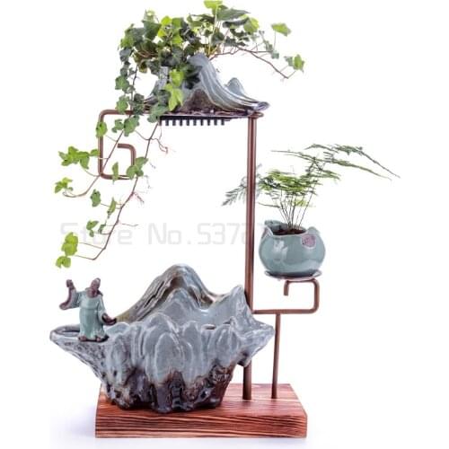 Gift Home Living Room Water Fountain Atomizer Hallway Ceramic Office Desk Surface Panel Creative Fortune Decoration