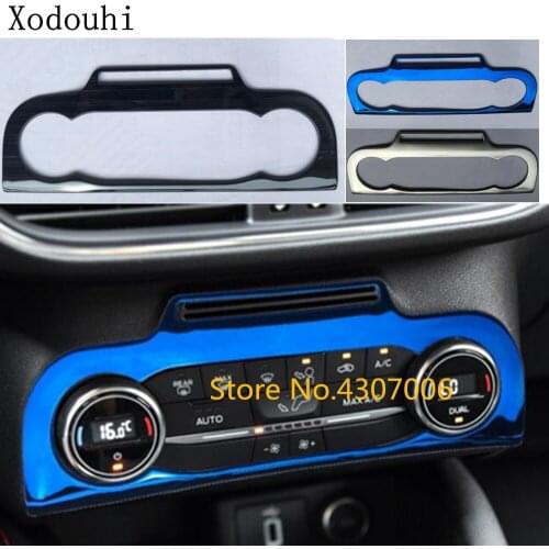 Car cover trim Stainless steel front air conditioning condition button switch Outlet Vent panel For Ford Focus 2018 2019 2020