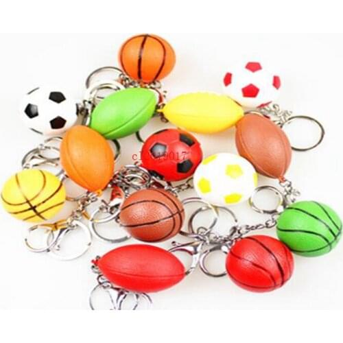 Mini simulation volleyball basketball football football key chain zipper bag hanging accessories gifts