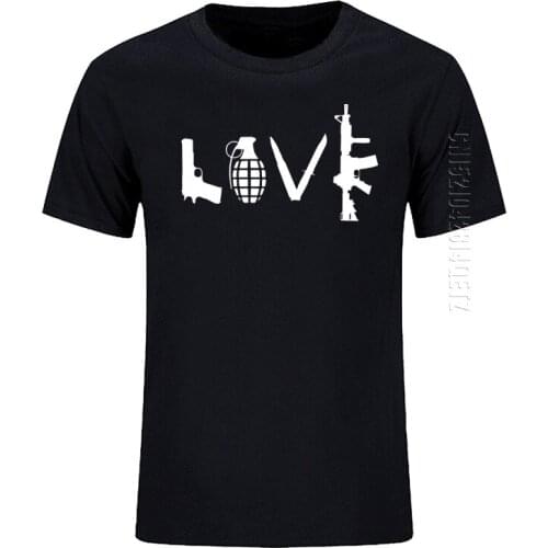 Men O Neck T Shirt Grenade Hand Gun Funny Shirts T Shirts Printed Brand Cotton T-Shirts Loose Tops Plus Size