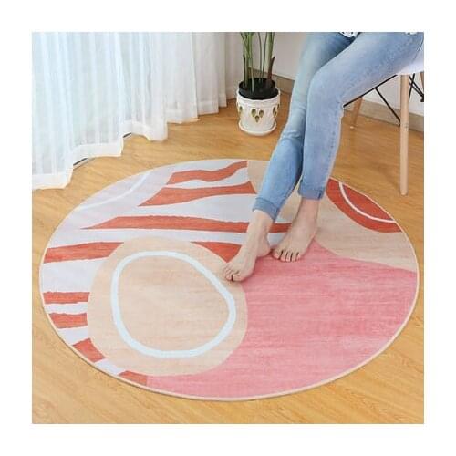 Nordic Round Carpet Chair Computer Bedroom Living Room Non-Slip Mat