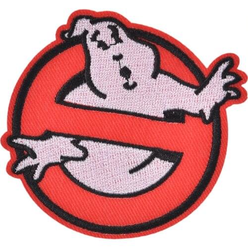 New Ghostbusters No Ghost Movie Comics Logo Kid Baby Jacket T shirt Patch Iron on Embroidered Symbol Badge Cloth Sign Costume