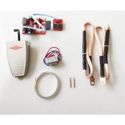 NY-D01 battery spot welding machine digital display control board 100A with spot welding pen, 9V transformer, metal foot pedal