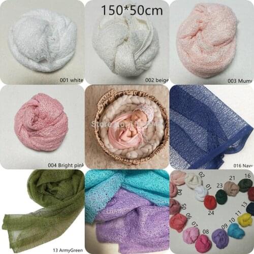 150*50cm Newborn Photography Props Soft Mesh Fabric Blanket Photography Background Newborn Photography Wrap