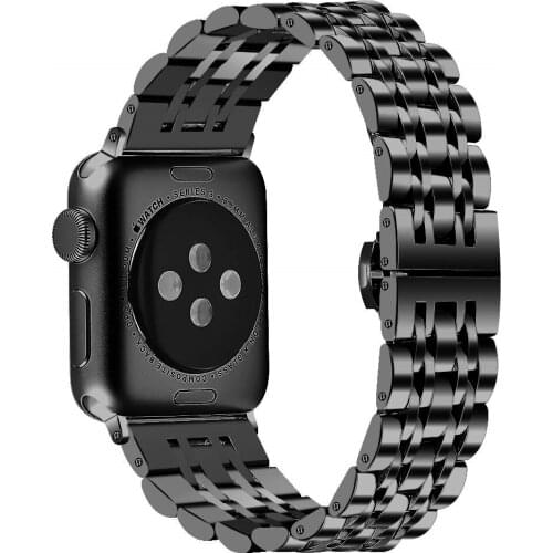 Stainless Steel band for Apple Watch band 44mm 40mm iWatch strap 42mm/38mm Butterfly buckle Metal Bracelet Apple watch 5 4 3 2 1