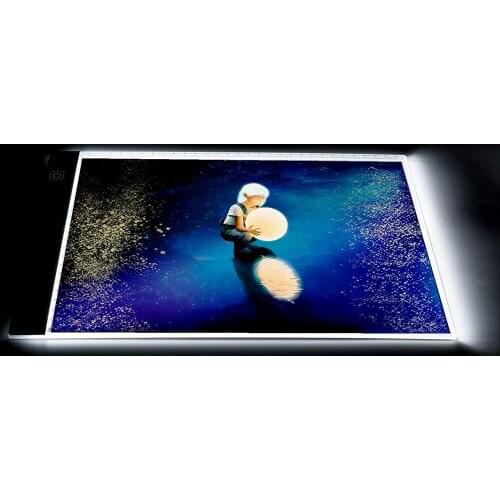 With scale A3/A4 Large Size LED Drawing Tablet Led Light Board Diamond Painting Accessories Tool Kits Diamond Embroidery