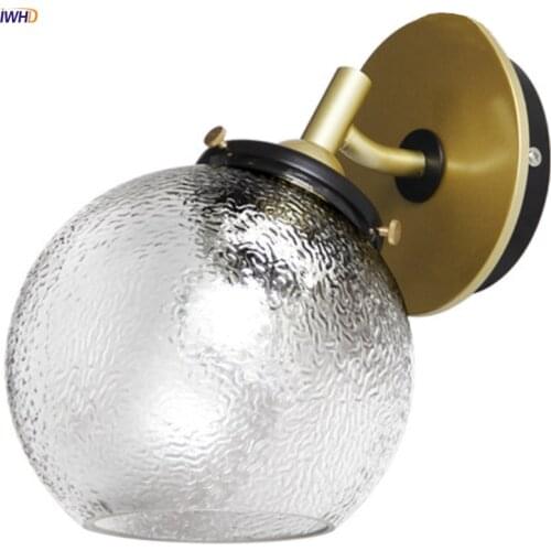 Modern Iron Nordic Wall Lamp Creative Glass Ball Wandlamp Bedroom Mirror Light Concise Wall Lights For Home Decoration
