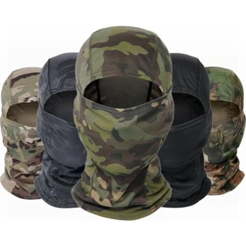 Tactical Camouflage Balaclava Full Face Mask CS Wargame Army Hunting Cycling Sports Helmet Liner Cap Military Multicam CP Scarf