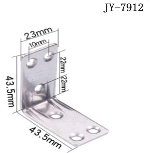 Home Furniture JY-7912 stainless steel angle code reinforcement 90 degree right angle connector Universal L-Tripod