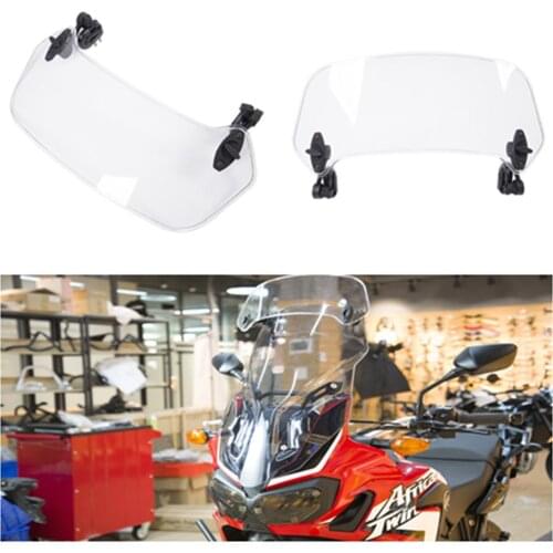 Motorcycle Universal windshield Clamp-On Variable Windscreen Spoiler Extension for BMW Honda Yamaha Ducati Kawasaki