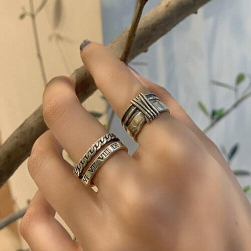 Vintage Weave Knotting Finger Rings for Women Fashion Aesthetic Couple Geometric Adjustable Accessories Jewelry Gift Wholesale