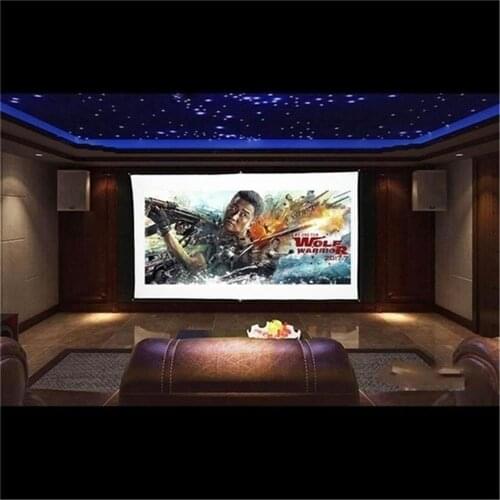 Polyester Movie Curtain Projection Screen Movie Cloth Room Waterproof Moisture Proof Home Shade Sail Shelter Portable Practical