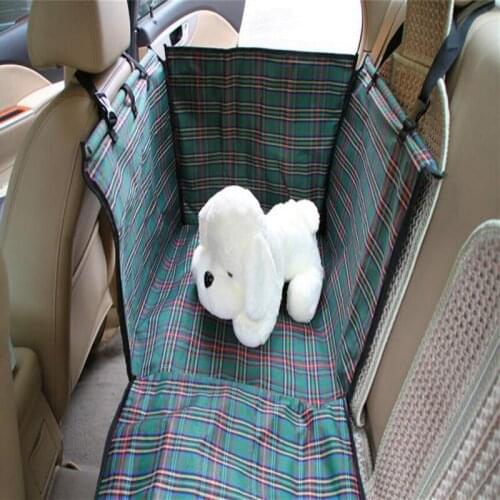 Green Vertical Stripes Pet Dog Car Seat Cover Pad Pet Rear Seat Cushion Mat Blanket Hammock Safe Dog Car Seat Back Protector