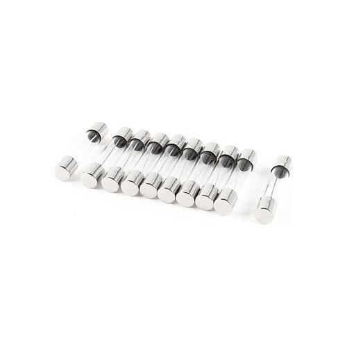 100pcs 6x30 6*30mm 250V 1A/2A/4A/5A/6A/7A/8A/10A/15A/20A/25A Quick Fast Blow Fuse Glass Tube Fuses