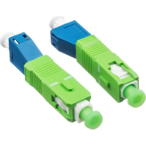 2pcs/lot SC Male to LC Female Hybrid Fiber Optic Adapter Fiber Connector SC/APC-LC/UPC Singlemode Optical Adapter