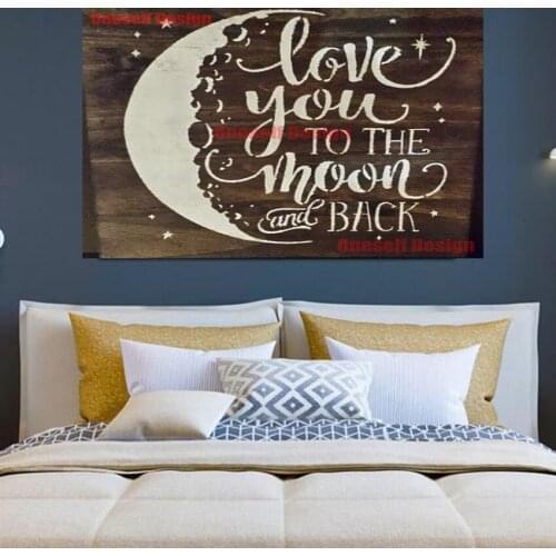 2020 top popular 5d diamond painting fulove you moon 5d diamond embroidery full set home decorton for home bedroom wall sticker