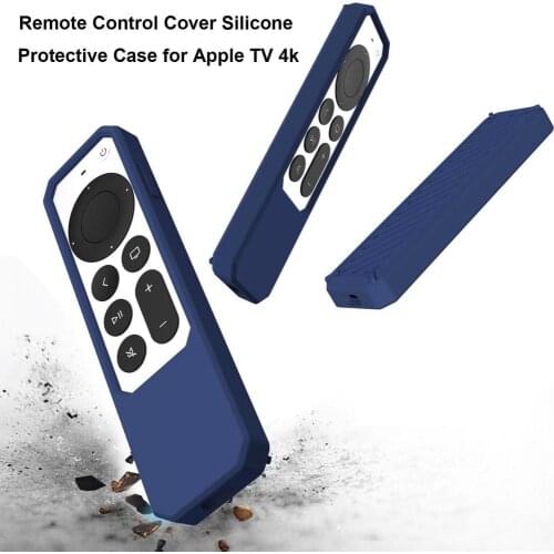 2021 Anti-Lost Protective Case For Apple TV 4K 2nd Gen Siri Remote Anti-Slip Durable Silicon Shockproof Cover