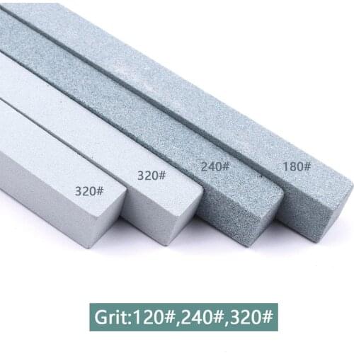 3Pcs 120# 240# 320# Grit Oilstone Set Green Silicon Carbide Sand Knife Sharpener Stone Whetstone Polishing and Grinding Stone