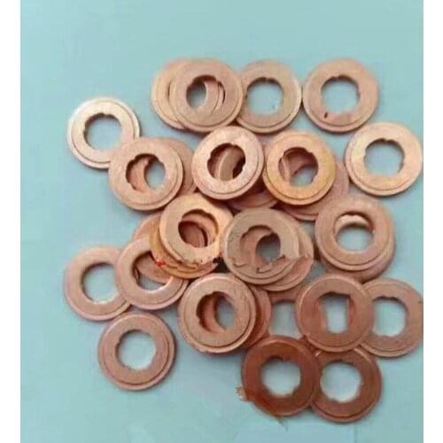 50pcs 7x15mm EURO-III common rail injector nozzle copper pad gasket for diesel injector sealing, diesel pump repair tool parts