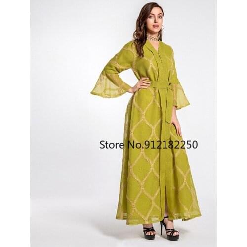 Abaya Dubai Turkey Islam Muslim Long Dress Kaftan Moroccan Caftan Dresses For Women Djellaba Robe Longue Femme Musulmane Vestido