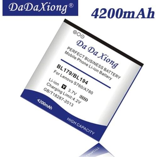 Da Da Xiong 4200mAh BL179 / BL194 Battery for Lenovo A660 S760 A780 A690 K2 A790e A520 S760 A560E A698T Cell Phone Battery