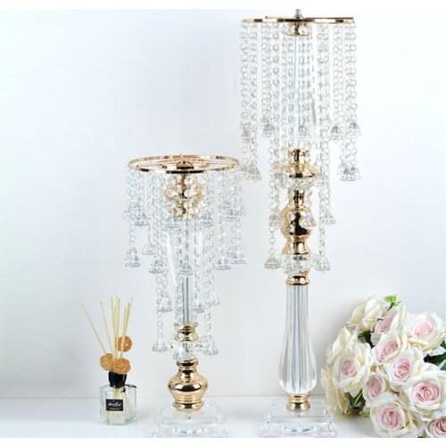 Acrylic Crystal Flower Vases Wedding Party Road Lead Wedding Table Centerpiece Flower Pot Home Decoration Vase Ornament 2pcs/lot