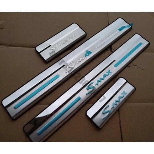 Car Styling accessories stainless steel auto door sill for Ford S-MAX 2007 2008 2009 2010-2019 protector scuff plate guard