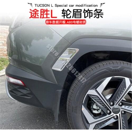 Car Styling ABS front and rear wheel eyebrow anti-wiping protective trim trim for Hyundai Tucson L 2021