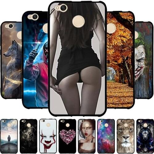 A For on Redmi 4X Case Phone Case Xiaomi Redmi 4x Silicon Cute Case For Funda Xiomi Xiaomi Redmi 4X x4 4 x Soft TPU Cover Bumper