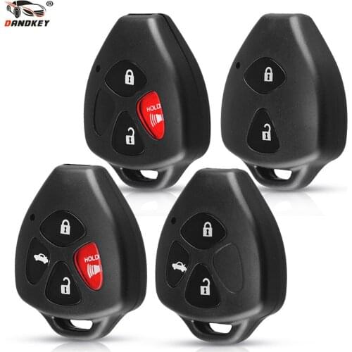Dandkey 10pcs Replacement 2 3 4 Buttons Remote Car Key Shell Case For Toyota Camry RAV4 Corolla Avalon Venza Key Fob Case Cover