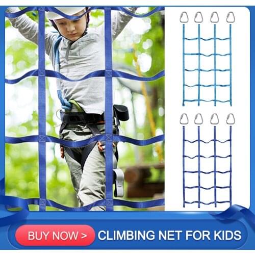 Outdoor Children Climbing Net Ribbon Net Physical Training Climbing Net Child Playground Swing Hanging Step Ladder