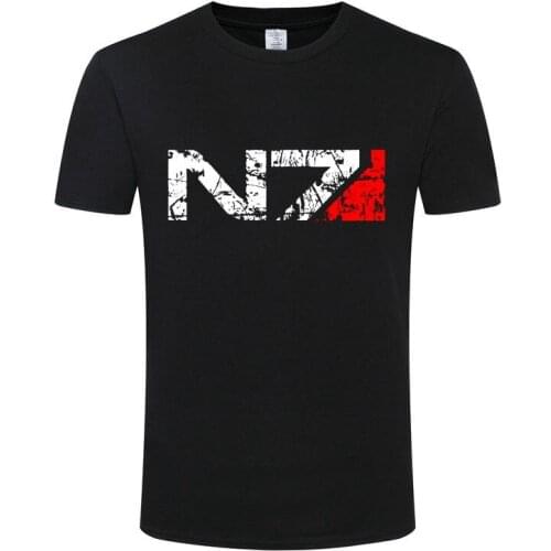 N7 Special Forces T-Shirt Men T Shirt Team Shirts Summer Black Clothing Vintage Tee Mass Effect TShirt Men Anime Women T Shirt