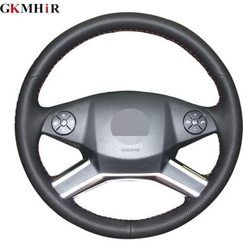 GKMHiR Artificial Leather Black Car Steering Wheel Cover for Mercedes Benz R320 R400 R350 GL450 ML350