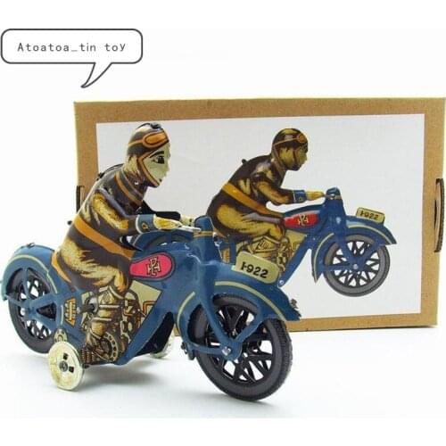 Classic Motorbike Tin Wind Up Clockwork Toys Motorcycle Model Wind-up Tin Toy For Children Adults Educational Collection Gifts