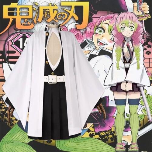 Demon Slayer:Kimetsu No Yaiba Kanroji Mitsuri Cosplay Costume Halloween Costume