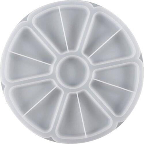 Creative Petal Shape Storage Tray Plate Resin Mold Mirror Epoxy Mould DIY Silicone Mold For Handmade Crafts Making Tools