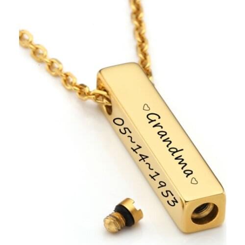 Custom Name Pendants For Men Women Personalized Mixed Color Stainless Steel Bar Necklace Engraved Lover Valentines Gift