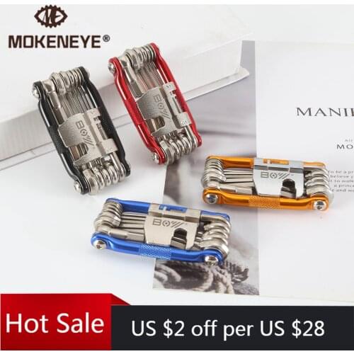 17 In 1 Multifunction Bike Repair Tool Kit Bicycle Repairing Set Screwdriver Chain Cutter Hex Key Spoke Wrench MTB Cycling Tools