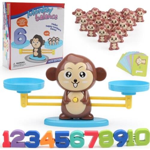 Montessori mathematics teaching aids balance preschool education toy addition and subtraction balance game balance