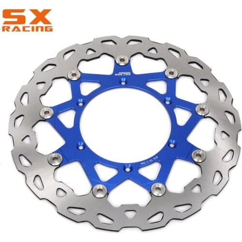 Motorcycle 320MM CNC Blue & Black Front Floating Brake Disc Rotor For YAMAHA YZ250 WR250 YZ250F WR250F YZ426F WR426F WR450 YZ450