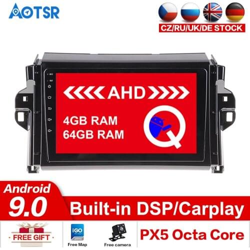 Android 9.0 4BG+64GB Multimedia Player Car Radio For Toyota Hilux 2015-2018 DPS Car Radio Player Car GPS Navigation Head Unit