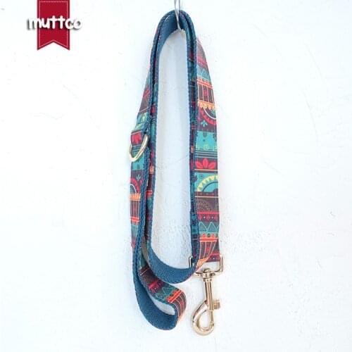MUTTCO retailing special ethnic style colorful handmade dog collars THE MAYA self-created dog leash 5 sizes UDC043J