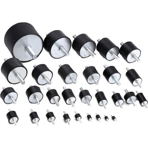 Outer Diameter 8/10/15/20/25mm M3 M4x10mm M5x15mm M6x18mm Rubber Shock Absorber Double Male Thread Crash Pad Damper