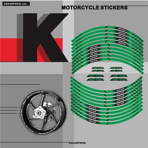 New sale Motorcycle tyre Stickers inner wheel reflective decoration decals for KAWASAKI ZX-10R zx10r